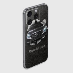 Чехол для iPhone 15 Pro Max силиконовый с защитой камеры Mercedes - фото 2