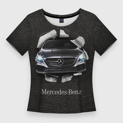 Женская футболка 3D Slim Mercedes, цвет 3D печать