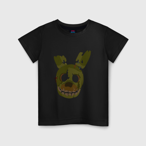 Детская футболка хлопок FNAF Springtrap, цвет черный