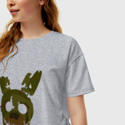 Женская футболка хлопок Oversize FNAF Springtrap - фото 2