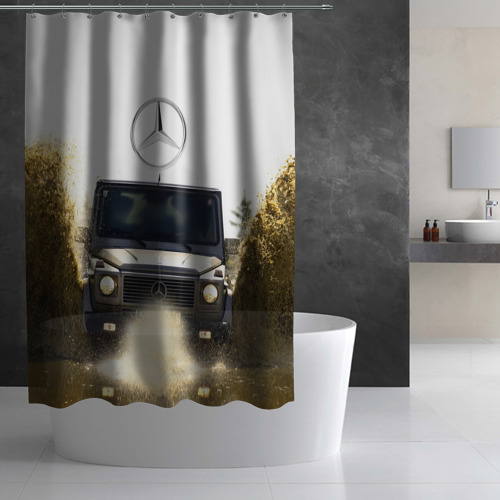 Штора 3D для ванной Mercedes - фото 2