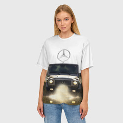 Женская футболка oversize 3D Mercedes - фото 2