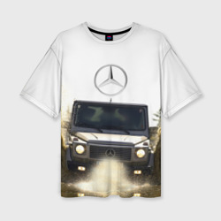 Женская футболка oversize 3D Mercedes