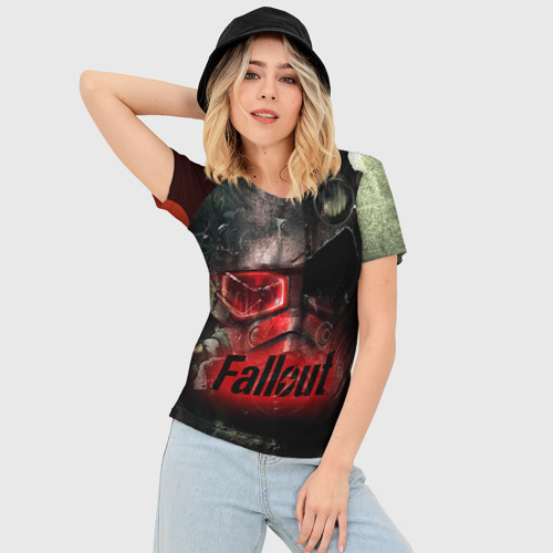 Женская футболка 3D Slim Fallout, цвет 3D печать - фото 3