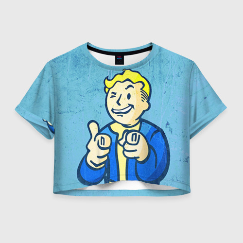 Женская футболка Crop-top 3D Fallout, цвет 3D печать