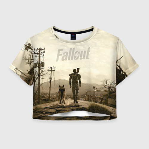 Женская футболка Crop-top 3D Fallout, цвет 3D печать