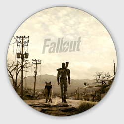 Круглый коврик для мышки Fallout