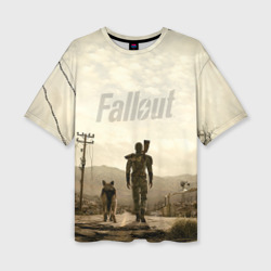 Женская футболка oversize 3D Fallout