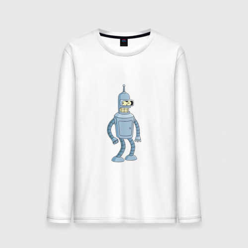 Мужской лонгслив хлопок Bender/Бендер, цвет белый