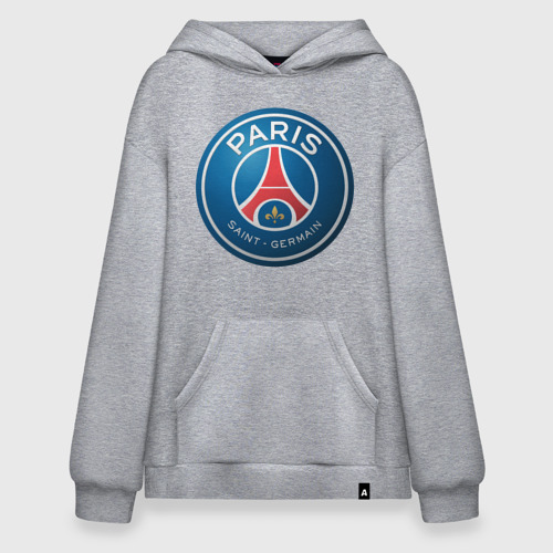 Худи SuperOversize хлопок Paris Saint Germain, цвет меланж