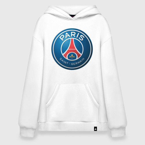 Худи SuperOversize хлопок Paris Saint Germain, цвет белый