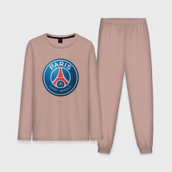 Мужская пижама с лонгсливом хлопок Paris Saint Germain