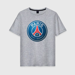 Женская футболка хлопок Oversize Paris Saint Germain