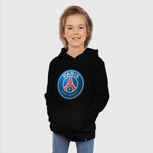 Детская толстовка хлопок Paris Saint Germain, цвет черный - фото 5