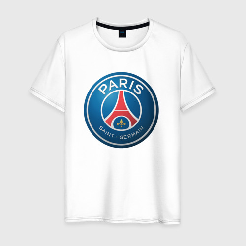 Мужская футболка хлопок Paris Saint Germain, цвет белый