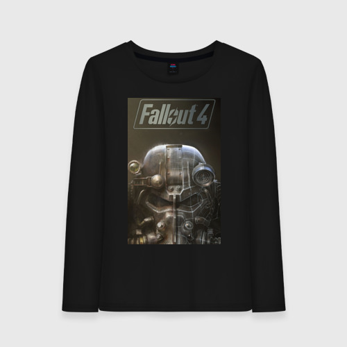 Женский лонгслив хлопок Fallout4 , цвет черный