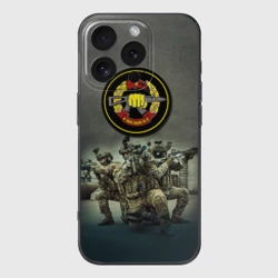 Чехол для iPhone 16 Pro Max силиконовый с защитой камеры Спецназ