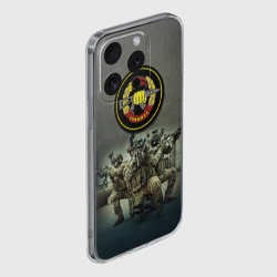Чехол для iPhone 15 Pro силиконовый с защитой камеры Спецназ - фото 2