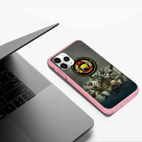 Чехол для iPhone 11 Pro Max матовый Спецназ, цвет баблгам - фото 5