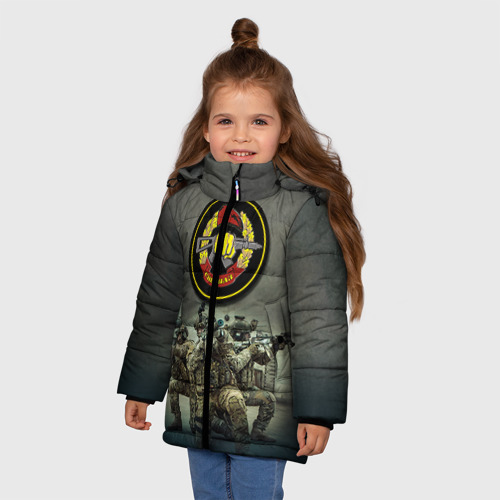 Зимняя куртка для девочек 3D Спецназ, цвет черный - фото 3