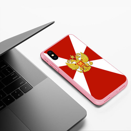 Чехол для iPhone XS Max матовый Внутренние войска, цвет баблгам - фото 5