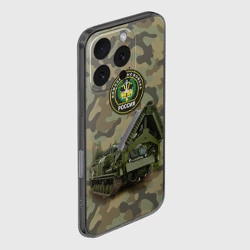 Чехол для iPhone 16 Pro силиконовый с защитой камеры Инженерные войска - фото 2