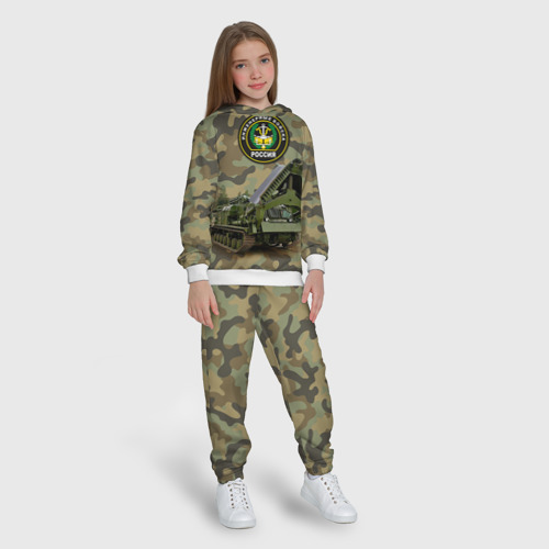 Детский костюм с толстовкой 3D Инженерные войска, цвет белый - фото 5
