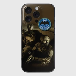 Чехол для iPhone 16 Pro силиконовый с защитой камеры Военная разведка