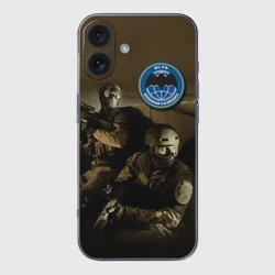 Чехол для iPhone 16 силиконовый с защитой камеры Военная разведка