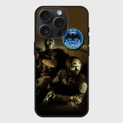 Чехол силиконовый для Apple iPhone 15 Pro матовый Военная разведка