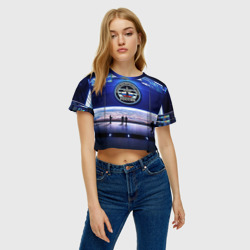 Женская футболка Crop-top 3D Космические войска - фото 2