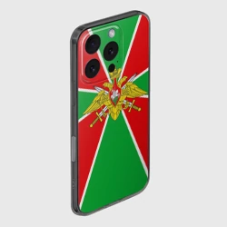 Чехол для iPhone 16 Pro силиконовый с защитой камеры Пограничные войска - фото 2
