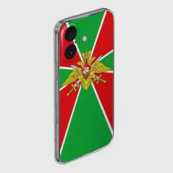 Чехол для iPhone 16 силиконовый с защитой камеры Пограничные войска - фото 2