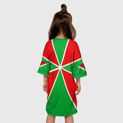 Платье с принтом Пограничные войска для ребенка, вид на модели сзади №2. Цвет основы: белый