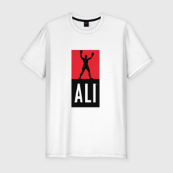 Ali by boxcluber – Мужская футболка хлопок Slim с принтом купить
