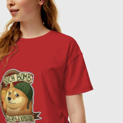 Женская футболка хлопок Oversize Собака взрывака - фото 2