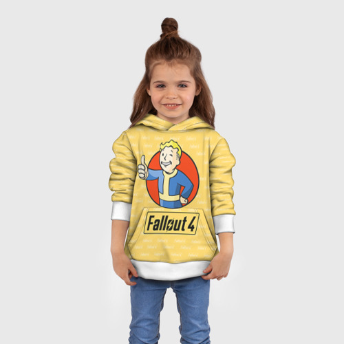 Детская толстовка 3D Fallout, цвет белый - фото 4