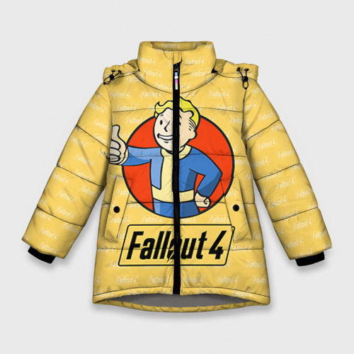 Зимняя куртка для девочек 3D Fallout, цвет светло-серый