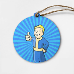Деревянная игрушка круг Fallout