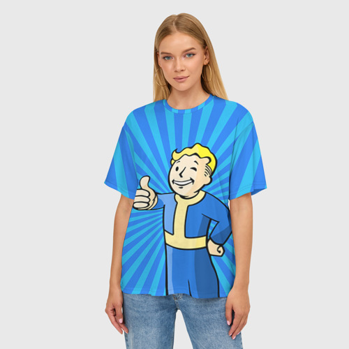 Женская футболка oversize 3D Fallout, цвет 3D печать - фото 3