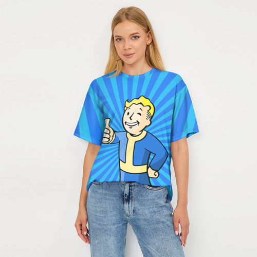 Женская футболка oversize 3D Fallout, цвет 3D печать - фото 5