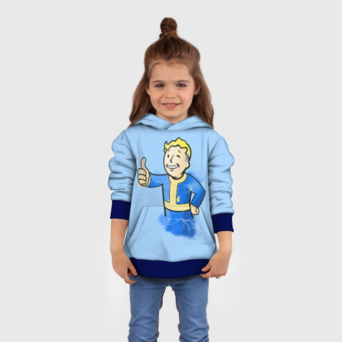 Детская толстовка 3D Fallout, цвет синий - фото 4