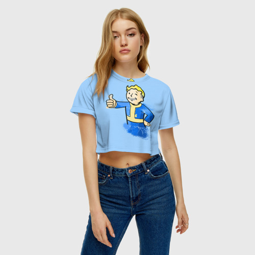 Женская футболка Crop-top 3D Fallout - фото 3