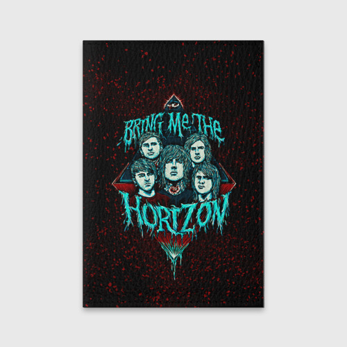 Обложка для паспорта матовая кожа Bring Me The Horizon, цвет красный