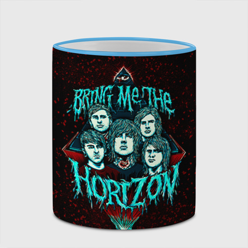 Кружка с полной запечаткой Bring Me The Horizon, цвет Кант небесно-голубой - фото 4