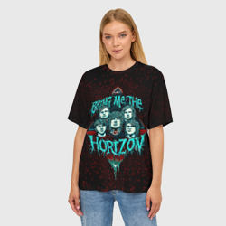 Женская футболка oversize 3D Bring Me The Horizon - фото 2