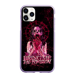 Чехол для iPhone 11 Pro Max матовый Bring Me The Horizon - девушка зомби ест сердце