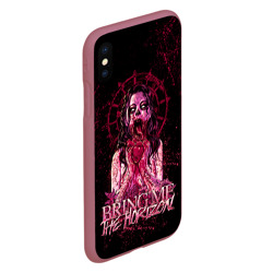Чехол для iPhone XS Max матовый Bring Me The Horizon - девушка зомби ест сердце - фото 2