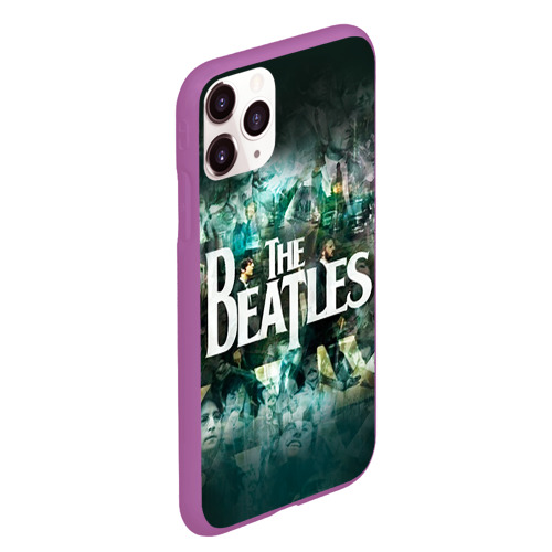 Чехол для iPhone 11 Pro Max матовый The Beatles, цвет фиолетовый - фото 3