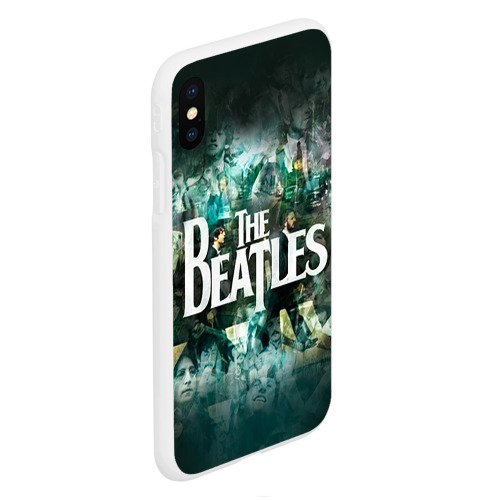 Чехол для iPhone XS Max матовый The Beatles, цвет белый - фото 3